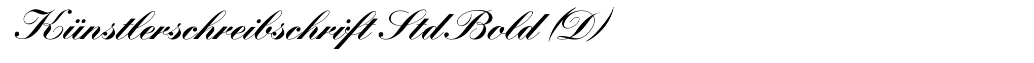 Künstlerschreibschrift Std Bold (D) image